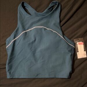 Teal Sports Bra with Racerback Design